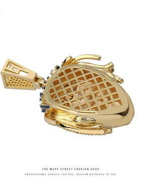 欧美个性石人头像嘻哈吊坠项链