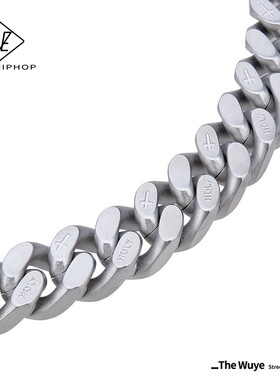 嘻哈钛钢古巴项链男45cm不掉色