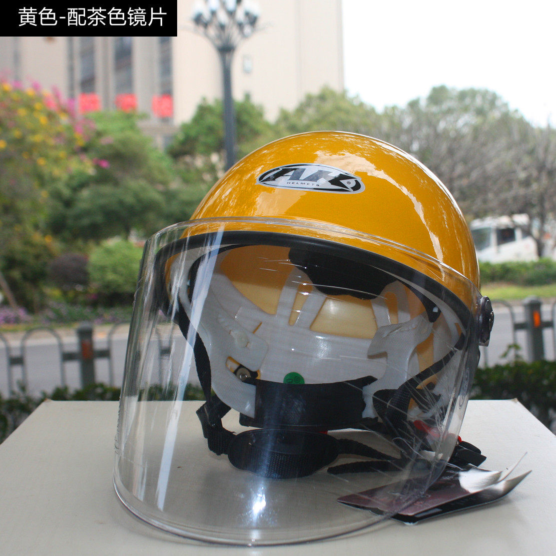 正品艾凯ak电动摩托车头盔男女成人安全帽夏季半盔轻便携带帽子