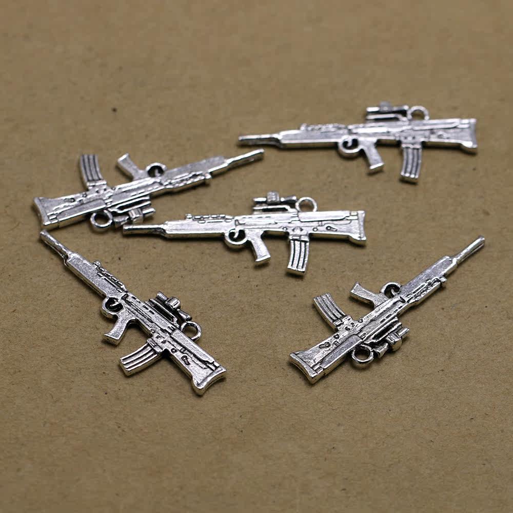 绝地求生饰品绝地求生大逃杀吃鸡武器吊坠 QBZ突击步枪手链项链吊坠挂件 直销