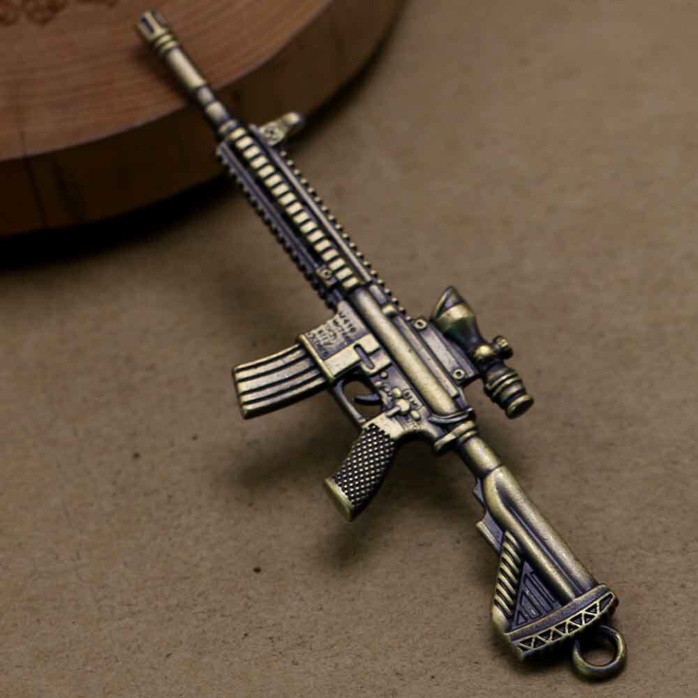 绝地求生饰品绝地求生玩具钥匙扣吃鸡模型M416突击抢小号全套装备武器挂件配件