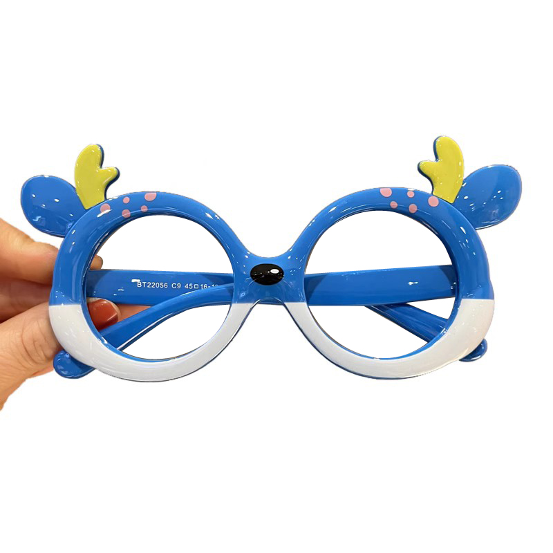 儿童硅胶太阳镜框架潮女童鹿角眼镜防晒墨镜无镜片男童硅胶镜架潮 - 图3