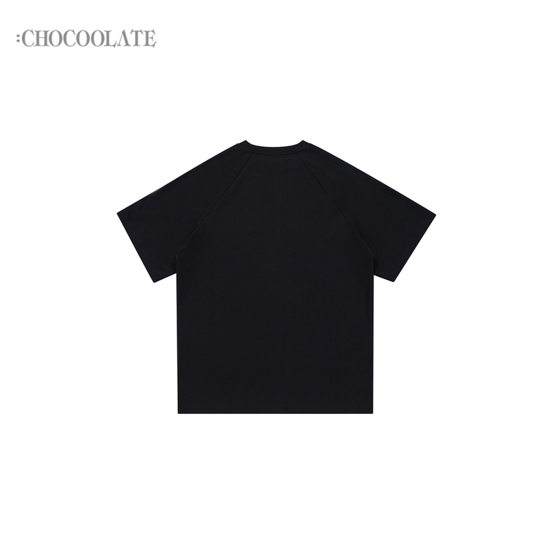 : CHOCOOLATE男装圆领短袖T恤2024夏季新款简约趣味半袖003000 - 图0