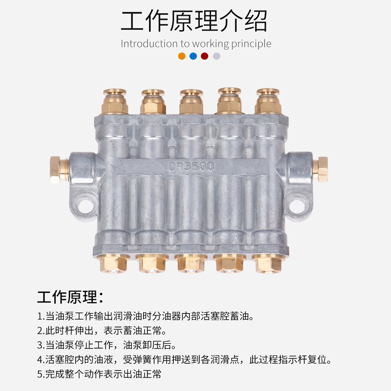 快插款容积式定量分油器注塑机油排CNC车床加工中心机床分配器 - 图0