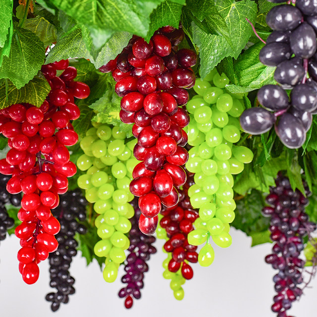 Simulated fruit grape bunches plastic picket decoration hanging decoration