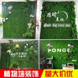 Зеленое растение настенное моделирование растений покрывает пластиковые искусственные псевдо -пседо -сживающие балкон на балконе зеленый фон цветочный настенный