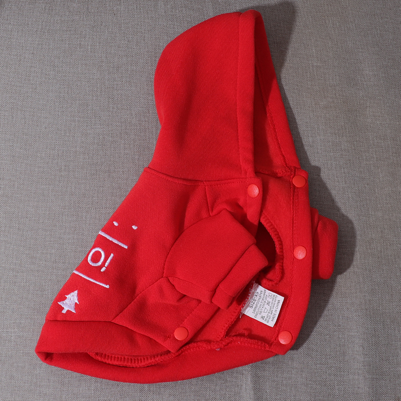 狗狗圣诞衣服小狗红色冬装比熊泰迪冬天保暖可牵引2025圣诞树卫衣 - 图2