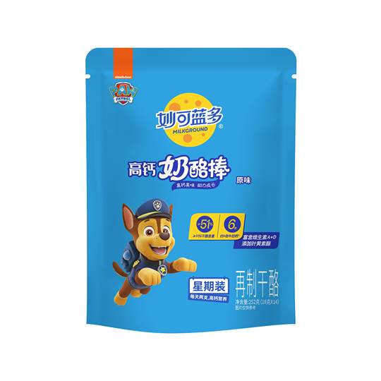 妙可蓝多汪汪队高钙常温奶酪棒252g袋装儿童零食休闲零食品5月产