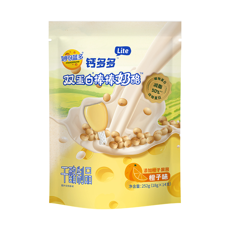 妙可蓝多钙多多lite奶酪棒儿童高钙健康零食252g*1