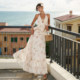 French romantic and elegant floral two-piece set
