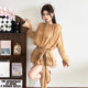 KLIOU temperament retro high-end pleated lace-up dress women's fashion niche slim waist hot girl short skirt