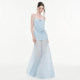 KLIOU lazy atmosphere temperament retro suspender dress women's design slightly see-through pleated slim long skirt trendy