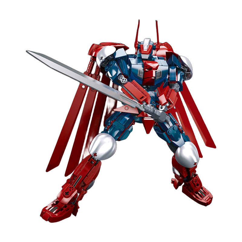 小鲁班积木机甲师氪星超人拼装模型机器人儿童益智力拼图玩具礼物