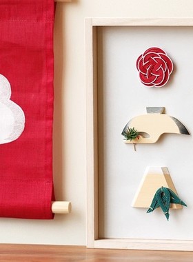 「京都和风」日本制 中川政七商店 喜庆挂画挂饰 松鹤