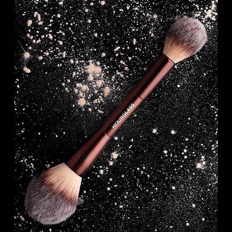 HOURGLASS柔光亮彩双头多用定妆刷 化妆刷腮红刷 毛刷头收纳粉刷