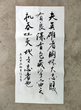 毛笔字宣纸作品三国经典台词手写