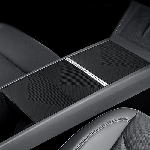 适用特斯拉焕新版ModelY/3中控硅胶垫静电吸附面板贴保护装饰配件 - 图3