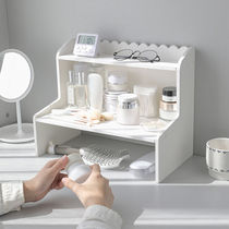 ORunzer Shelf Desktop Shelving Cosmetic Storage Rack Multilayer Storage Rack Small Shelf White Double Layer