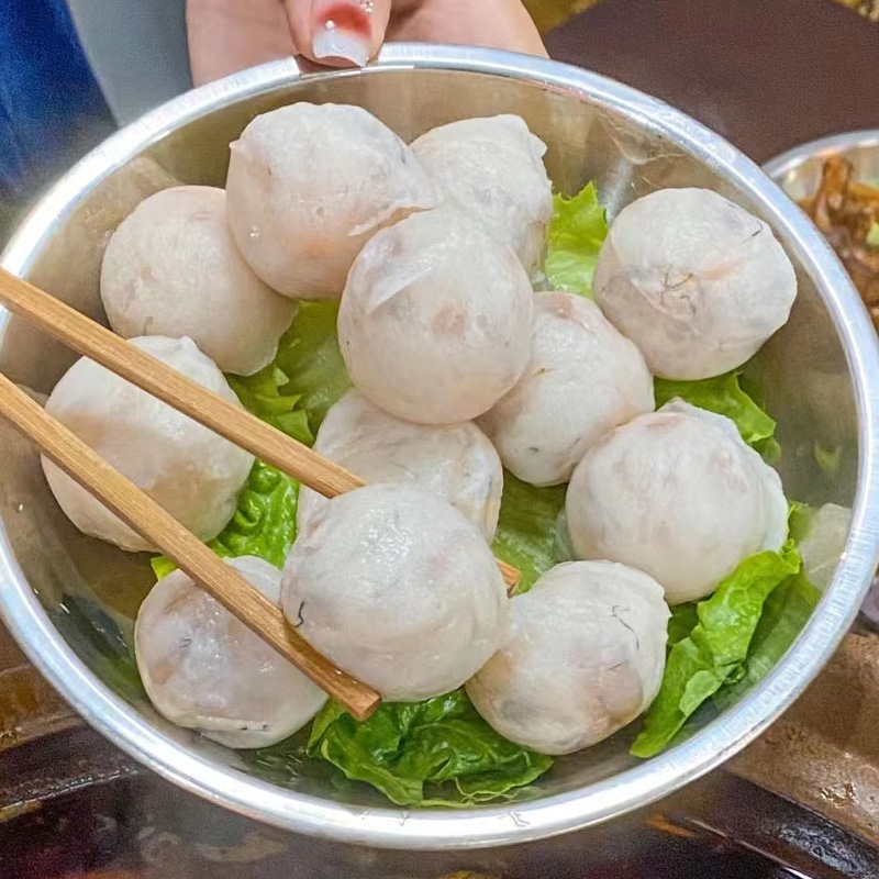 玖嘉久海鸭蛋黄虾丸咸蛋黄海底网红豆捞火锅食材关东煮丸子包邮