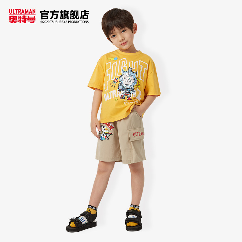 奥特曼童装男童短裤2022年运动裤子 奥特曼玩具裤子