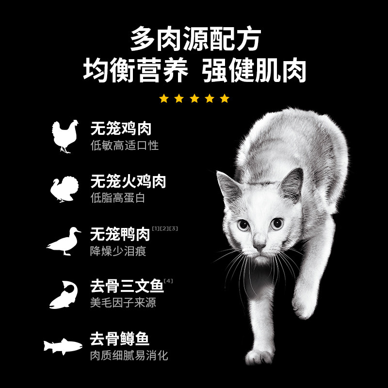 GO九种肉进口去骨肉猫粮鸡肉鸭肉无谷全阶段低温慢煮幼猫成猫16磅