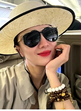 吴德才 高品质 宋佳同款墨镜女豹纹色个性潮牌太阳眼镜SLM137