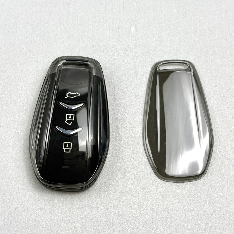 专用于蓝电e5车钥匙套蓝电卡片式E5 PLUS透明车钥匙套软壳全包扣