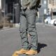 Military fan tactical pants men's loose spring and autumn elastic loose multi-pocket overalls outdoor training pants trousers