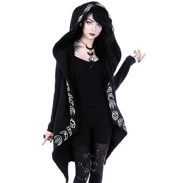 Peng Moon Pattern Printed Long sleeved Cardigan Sweater for - 图1