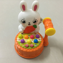 Children Q Cute Rabbit Beating Ground Rat Toy Early Childhood Puzzle Multifunction Key Music Baby 0-3 Year Old Teaching Storytelling Machine