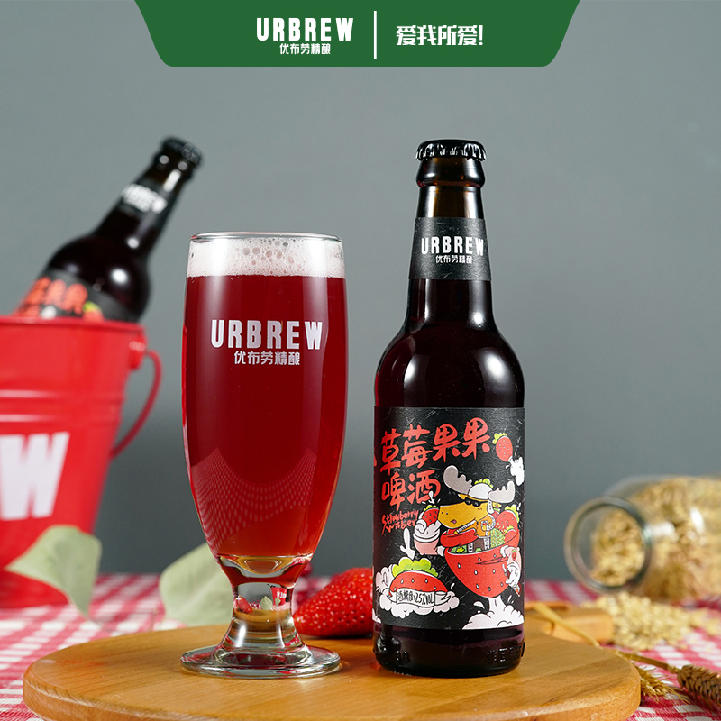 優布勞國產精釀啤酒果味組合酒德國工藝小麥啤荔枝果味啤瓶裝整箱_urbrau優布勞啤酒旗艦店_酒類