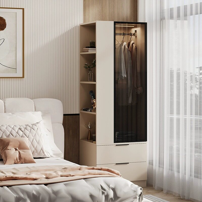Bedside small wardrobe small apartment home single wardrobe bedroom simple custom wardrobe modern simple storage cabinet