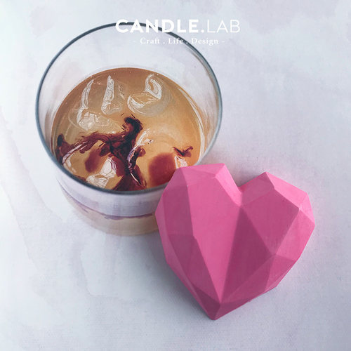 CANDLE.LAB | 钻石爱心八连DIY香薰石膏蜡烛扩香石手工硅胶模具01 - 图0