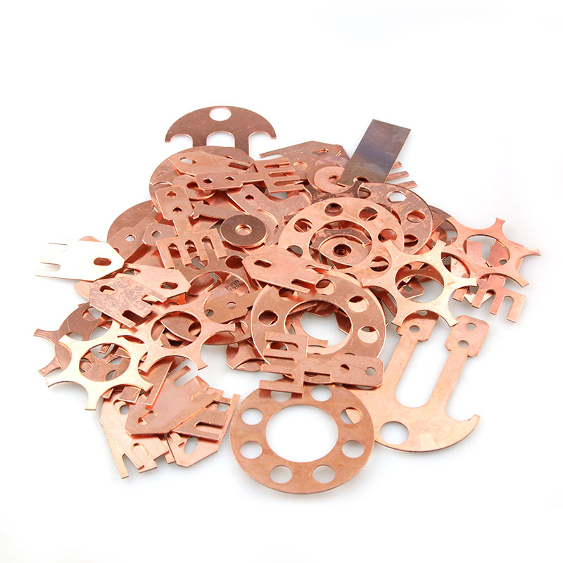 紫铜板加工激光切割异形紫铜垫圈 铜板排镀锡折弯打孔导电连接片,淘宝优惠券,粉丝福利购,淘宝优惠卷
