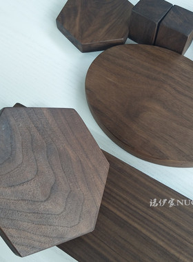 半圆简约风手链架耳饰品黑胡桃木