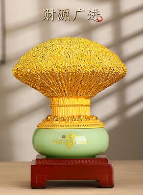 琉璃玉装饰摆件中式客厅寓意招财