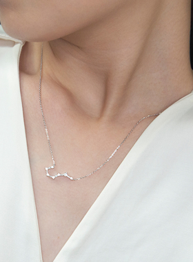 十二星座原创设计风女朋友锁骨链
