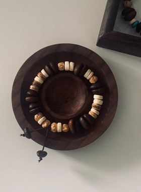 新中式百香籽【真】咖啡豆手链手串闺蜜手链小众复古设计复古设计