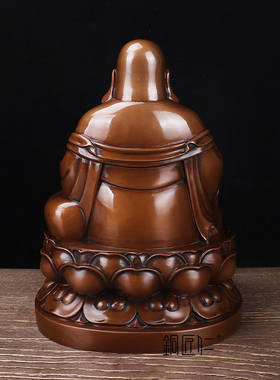 紫铜弥勒佛摆件笑口常开大肚