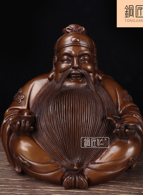 福禄寿玄关摆件铜匠仁中式