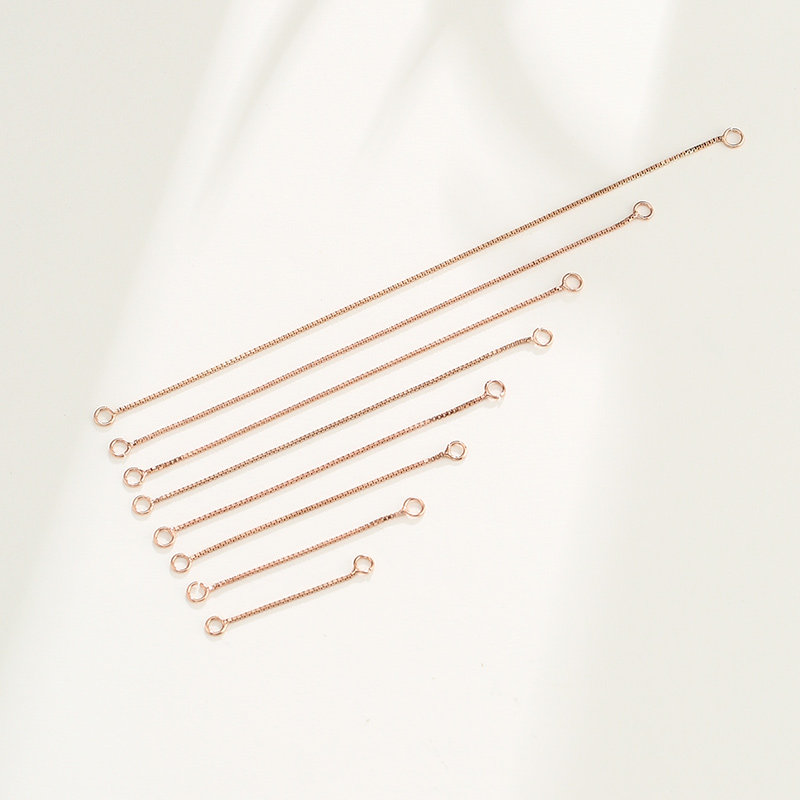 925纯银diy耳环配件盒子项链加长延长尾链耳钉配件长耳线流苏材料,淘宝优惠券,粉丝福利购,淘宝优惠卷