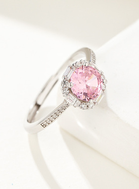 戒指空托镶嵌莫桑石戒托配件