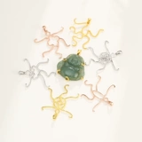 Подвеска, изумрудные аксессуары из воскового агата, чай Тегуаньинь, серебро 925 пробы