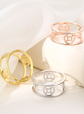 纯银戒指空托男女保护套奢金轩