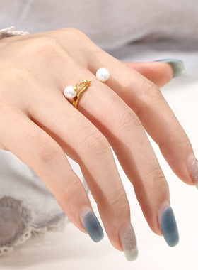 奢金轩女s925银戒指空托