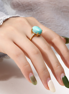 南红纯银日韩风蜜蜡玉石戒指空托