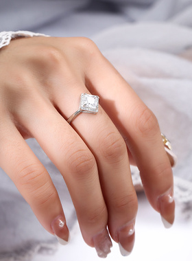 韩版镶钻方形蜜蜡琥珀戒指托