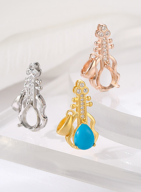 新款潮吊坠空托景泰蓝古法吉他