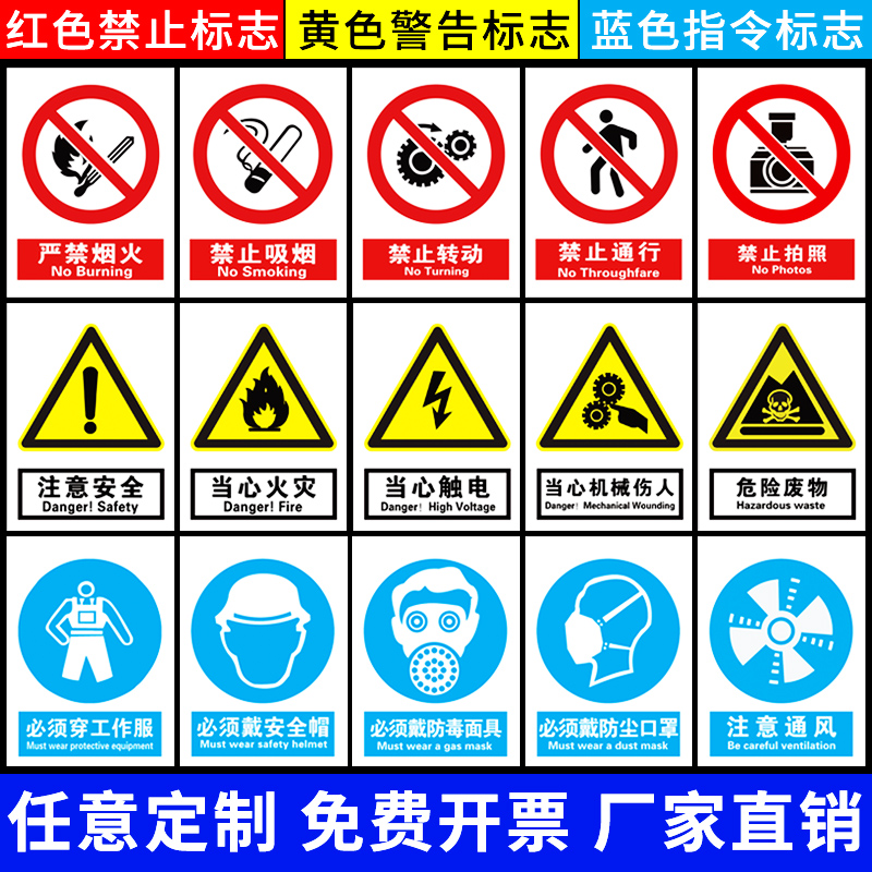 当心火灾警示牌标识贴工厂车间仓库消防安全标示标志指示提示牌子定制企业公司仓库警告告知牌挂牌墙贴纸定做 - 图0