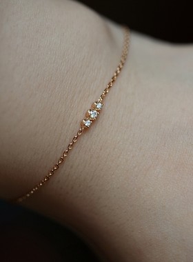 S925镀金超细叠戴百搭手链女款